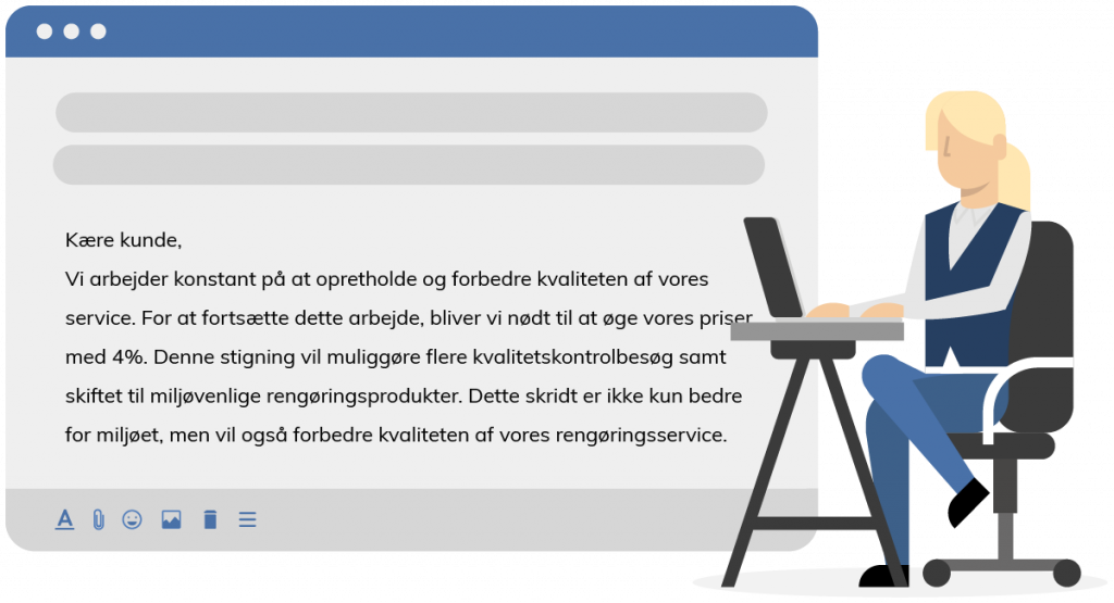 prisstigning for rengøring